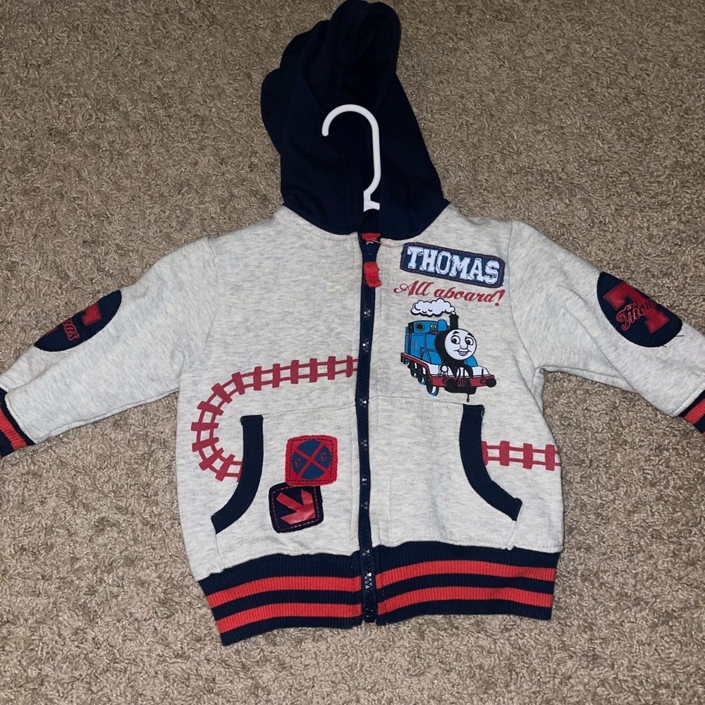 Thomas & Friends Gray and Navy Train Hoodie